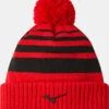 MIZUNO BREATH THERMO POM POM BEANIE RED -Golf Essentials 202209S52GW2502 63 Red