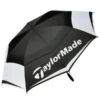 TaylorMade64" Double Canopy Umbrella Black - White -Golf Essentials TA7H501BLKWHOS L